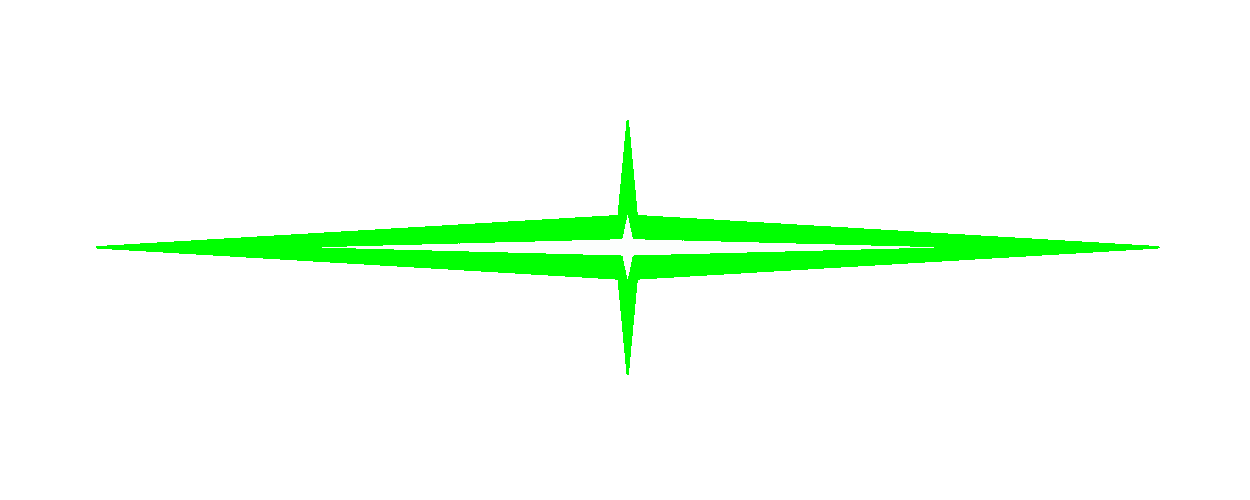 Glowing green star flare